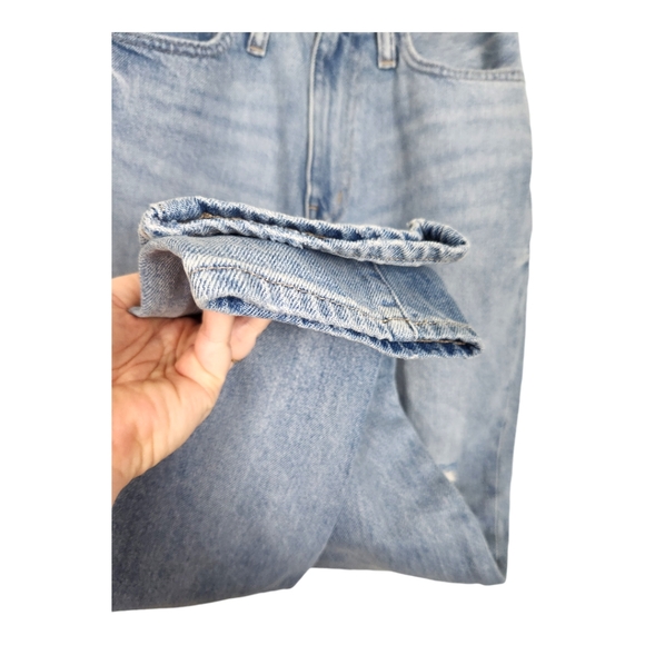 Madewell The Momjean in Gilford Wash Ripped Edition Size 24 High Rise AJ214 - Picture 5 of 8